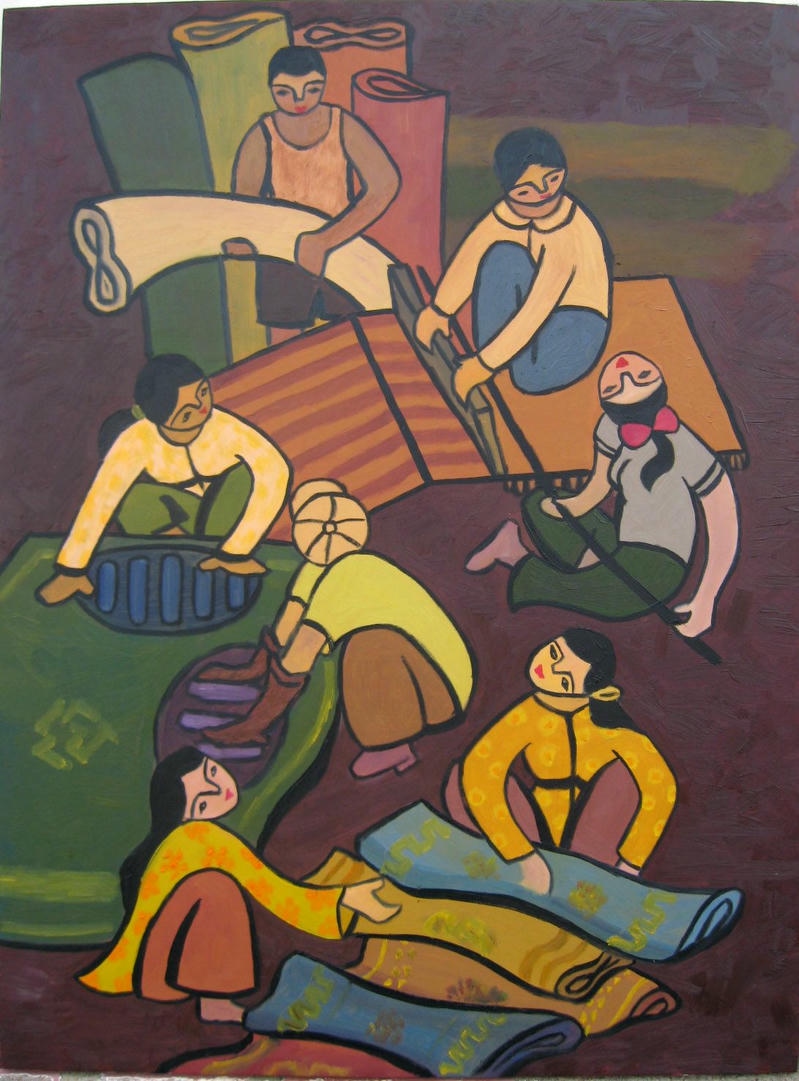 Ảnh nghệ thuật Tranh vẽ làng nghề truyền thống Việt Nam