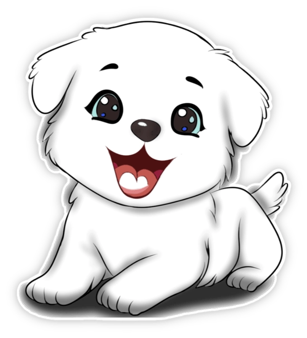 Ảnh sticker chó cute