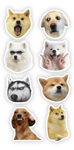 Ảnh sticker chó đơn giản