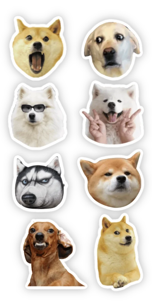 Ảnh sticker chó đơn giản