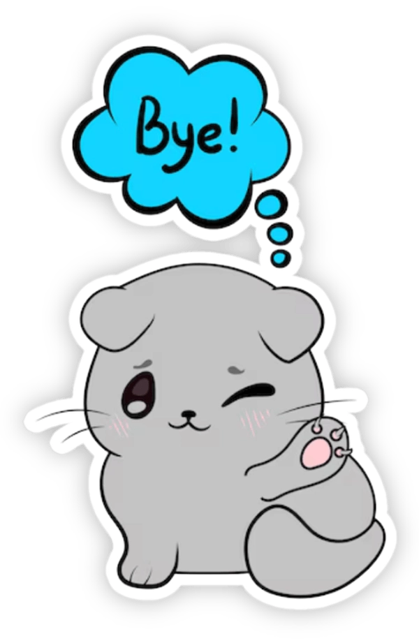 Ảnh sticker tạm biệt icon
