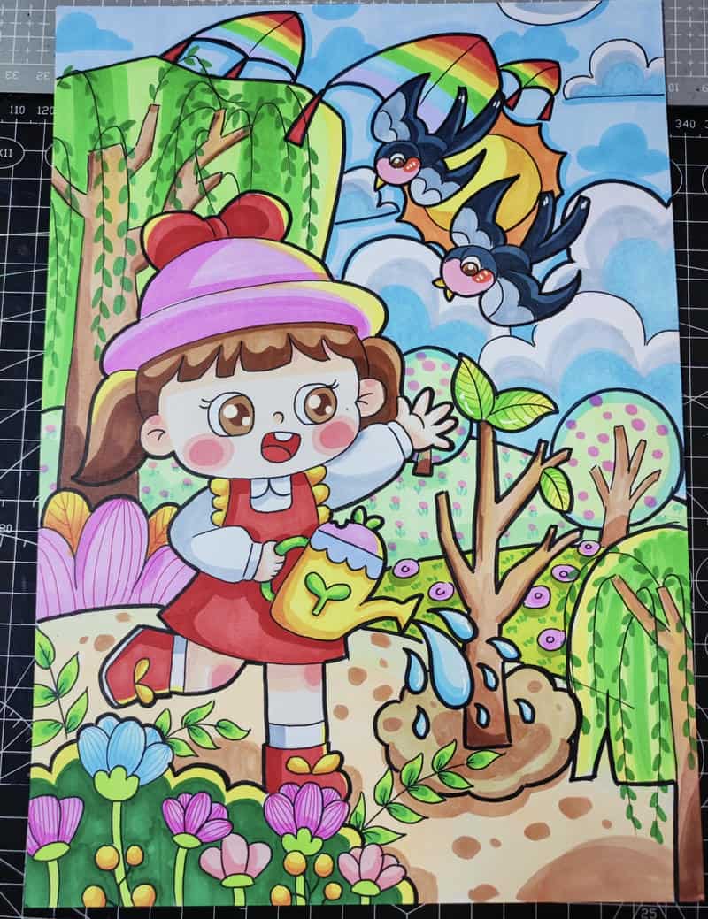 Ảnh vẽ lao động giản dị nhưng ý nghĩa