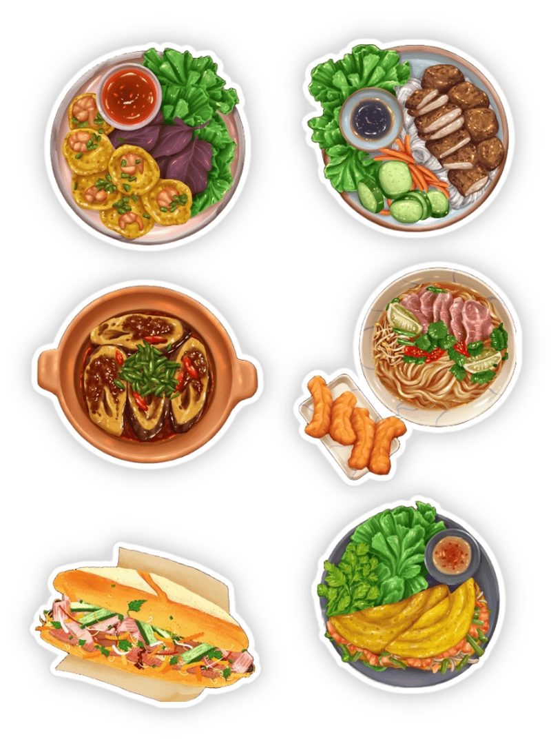 Bộ sticker đồ ăn