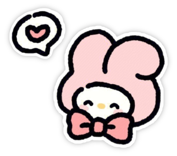 Gấu màu hồng sticker