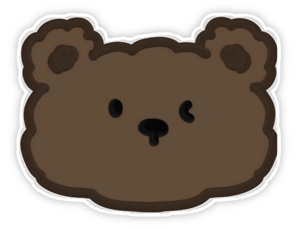 Gấu tròn đáng yêu sticker