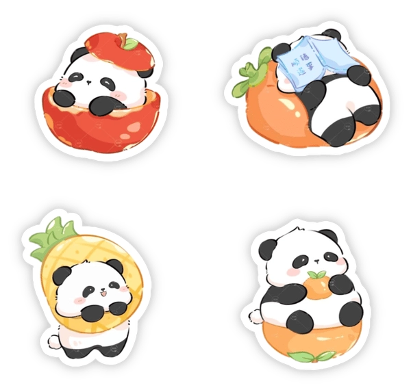 Gấu trúc hoạt hình sticker