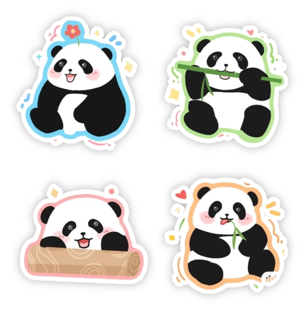 Gấu trúc vui vẻ sticker