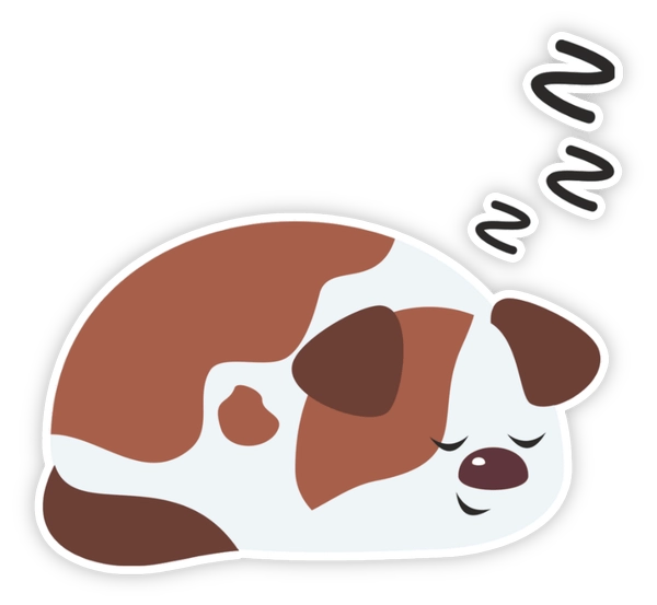 Hình ảnh sticker chó cute
