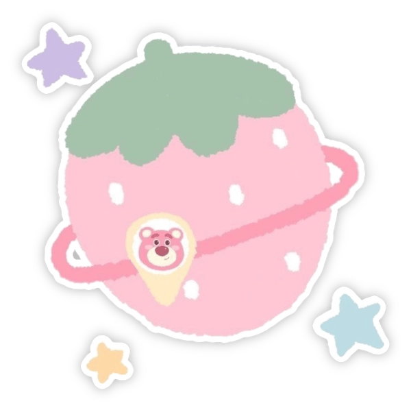 Hình ảnh sticker gấu dâu