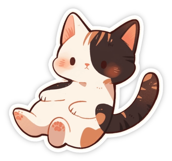 Hình ảnh sticker mèo bựa đáng yêu