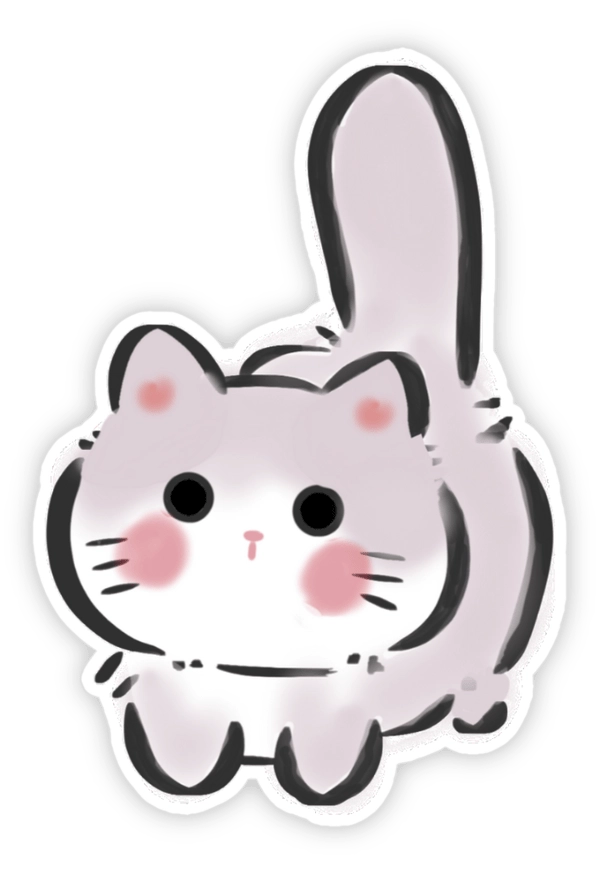 Hình ảnh sticker mèo dễ thương