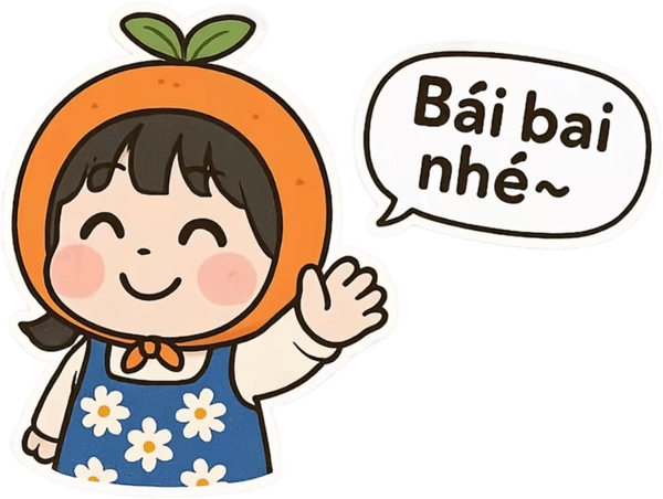 Hình ảnh sticker tạm biệt dí dỏm