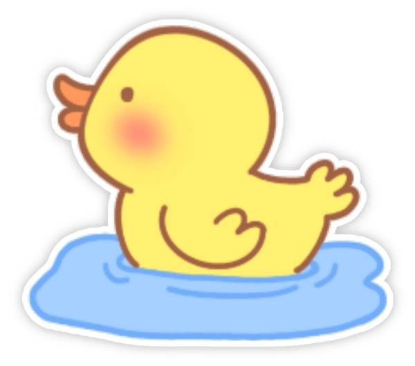 Hình ảnh sticker vịt cute