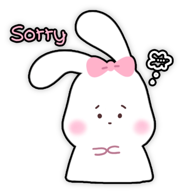 Hình dán xin lỗi cute