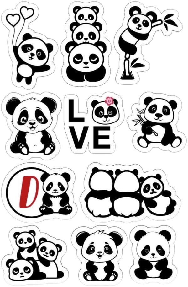Hình gấu trúc sticker bựa