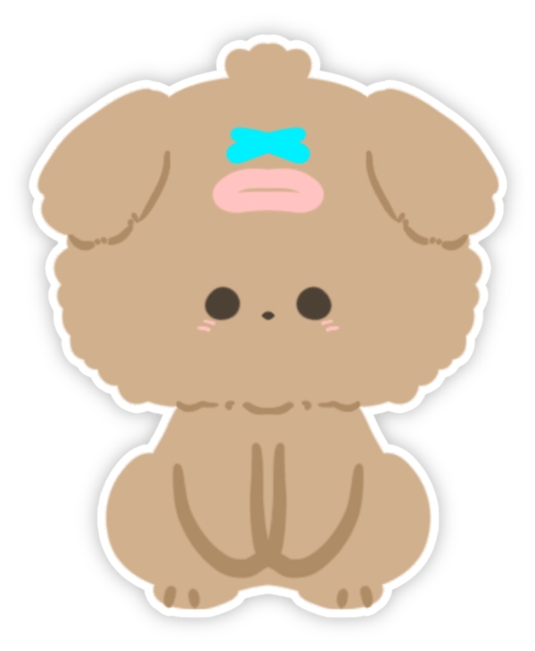 Hình sticker chó bựa cute