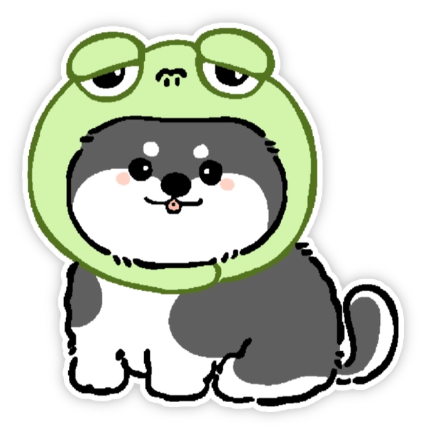 Hình sticker chó cute