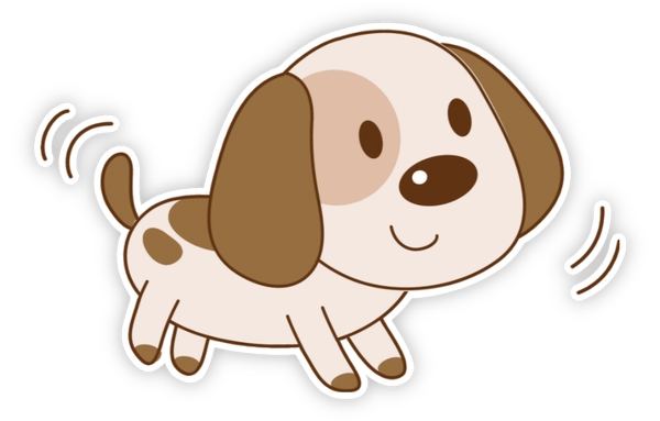 Hình sticker chó đáng yêu