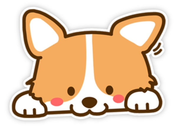 Hình sticker chó hài hước