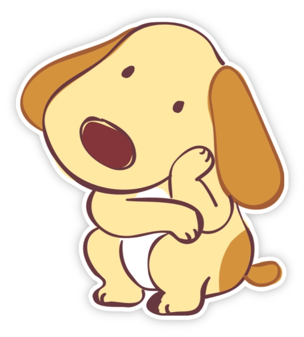 Hình sticker con chó đáng yêu