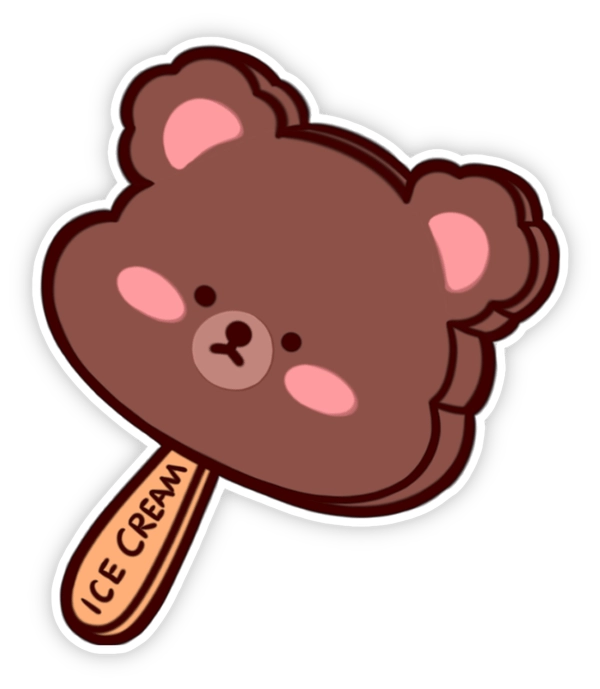 Hình sticker gấu cute