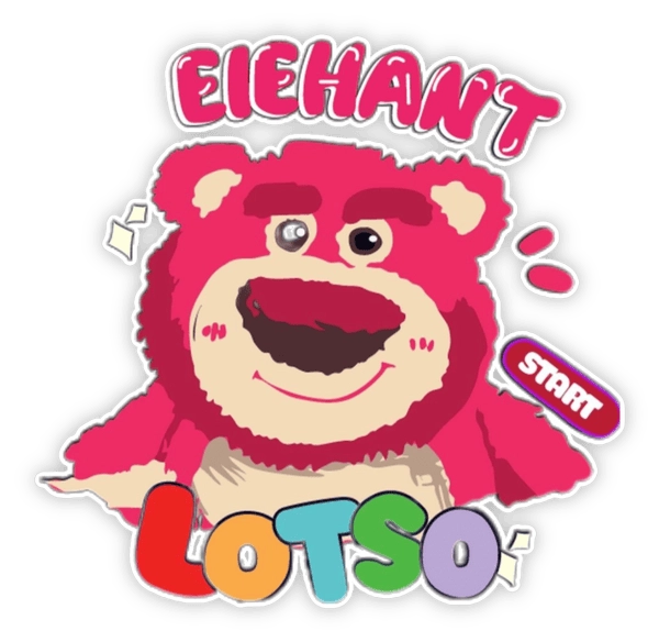 Hình sticker gấu dâu