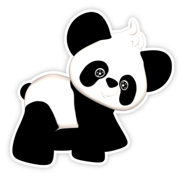 Hình sticker gấu trúc cute