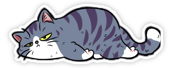 Hình sticker mèo cute độc đáo