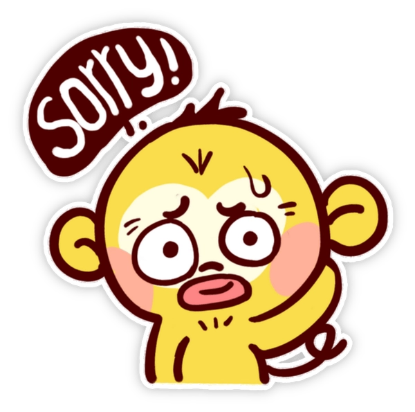 Hình sticker xin lỗi