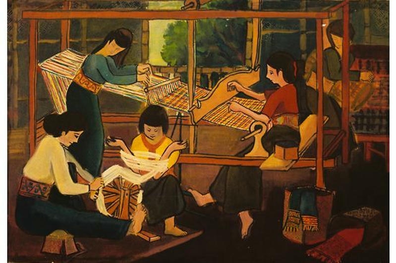 Không gian quê hương Tranh vẽ làng nghề truyền thống