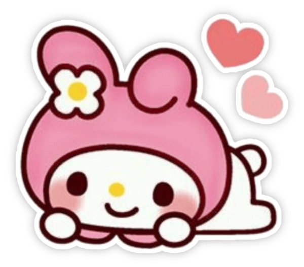 Sticker biểu cảm màu hồng