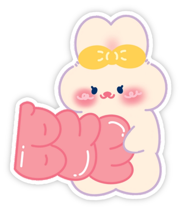 Sticker bye bye cute