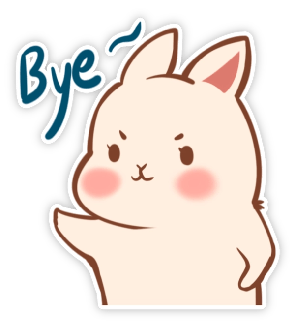 Sticker bye bye đáng yêu