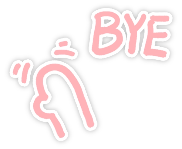 Sticker bye bye dễ thương