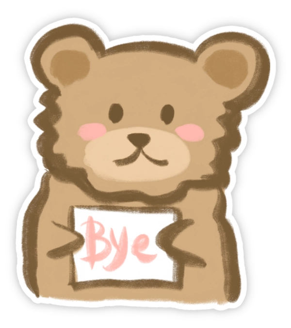 Sticker chào tạm biệt hài hước