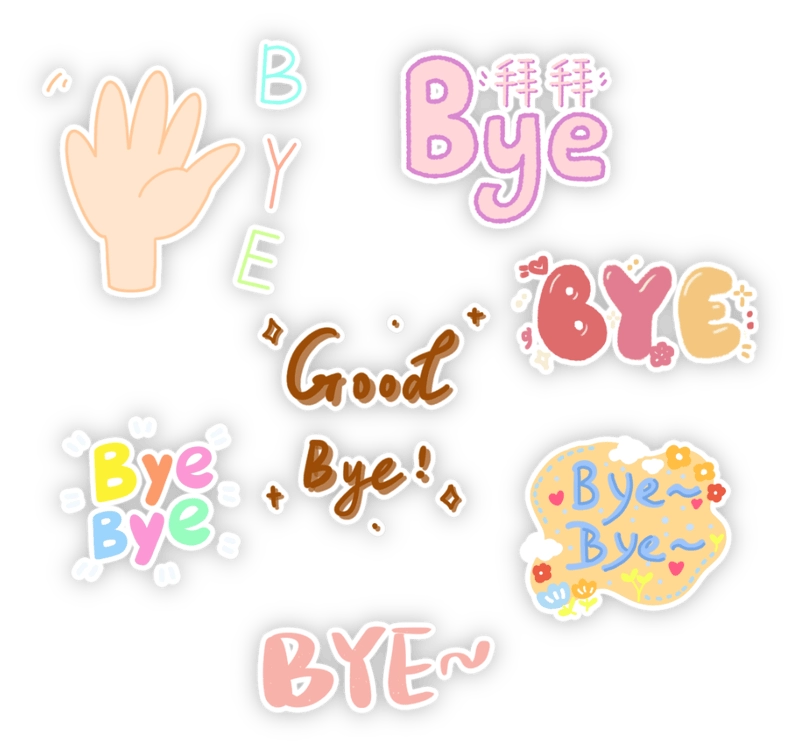Sticker chào tạm biệt hài nhất