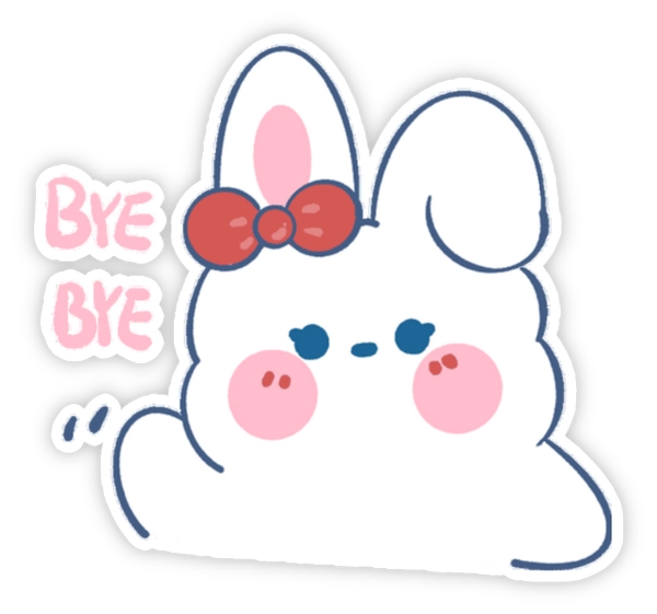 Sticker chào tạm biệt hoạt hình