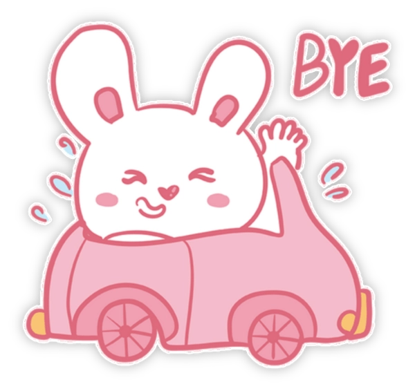 Sticker chào tạm biệt thú vị