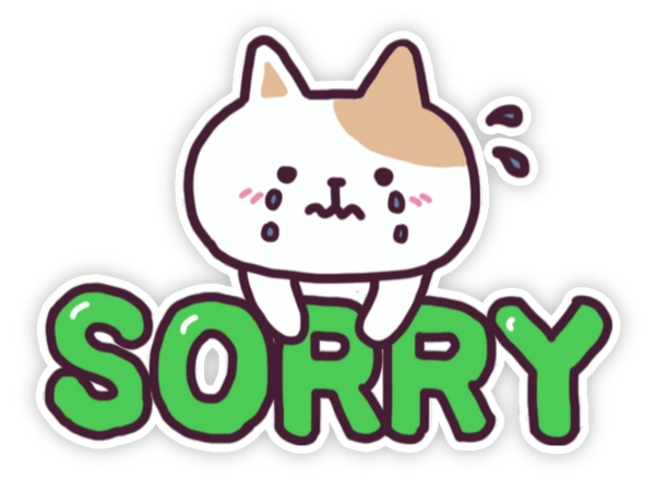Sticker chibi xin lỗi