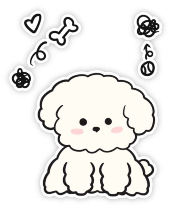 Sticker chó cute hài