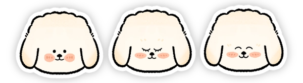Sticker con chó vui nhộn