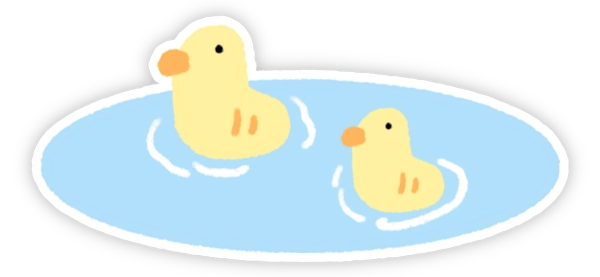 Sticker con vịt chibi