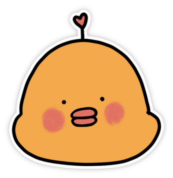 Sticker con vịt cute