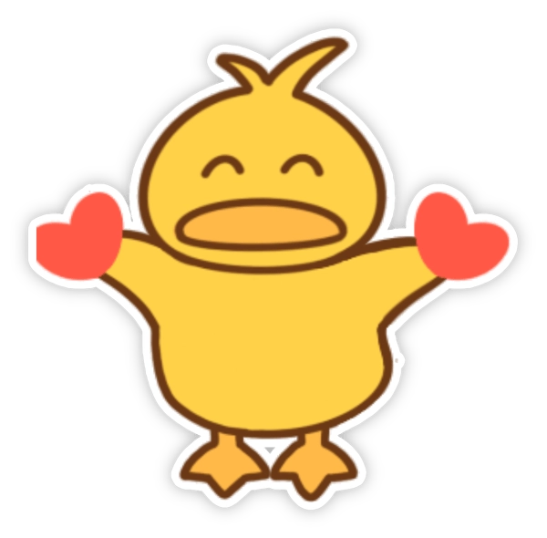Sticker con vịt lầy lội