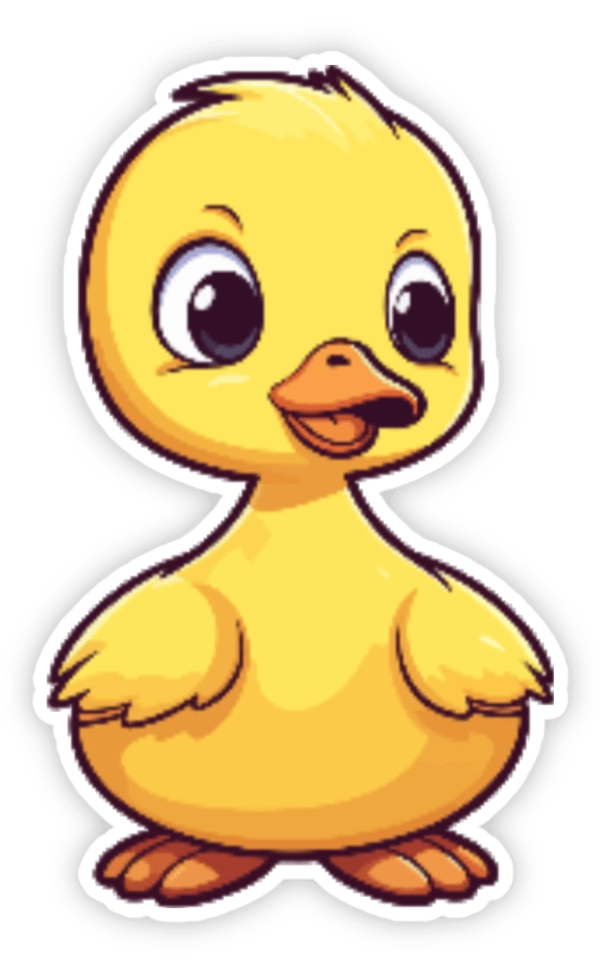 Sticker con vịt nhỏ xinh