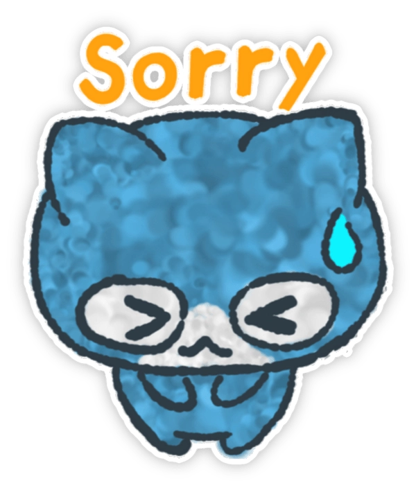 Sticker dễ thương để xin lỗi