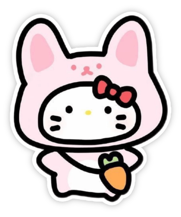 Sticker dễ thương màu hồng