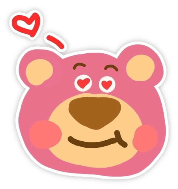 Sticker gấu Lotso
