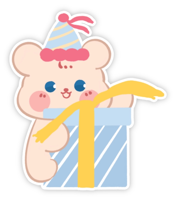 Sticker gấu cute