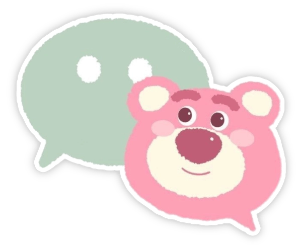 Sticker gấu dâu cute